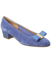 Ferragamo - Vara Suede Pump - Lyst