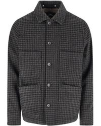 Paul Smith - Houndstooth Wool Blend Shirt Jacket - Lyst
