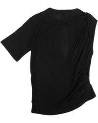 Unravel Project - Silk Draped T-shirt - Lyst