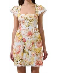 Sugarlips - Cap Sleeve Square Neck Mini Dress - Lyst