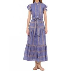 Oliphant - Ruffle Collar Button Maxi Dress - Lyst