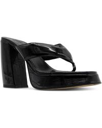 Gia Borghini - Gia 6 Leather Thong Wedge Sandals - Lyst