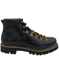 Yoshino - Smooth Leather Ankle Boots With Rugged Vibram Sole - Lyst