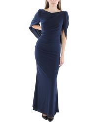 Betsy & Adam - Ruched Polyester Evening Dress - Lyst