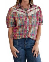 2FlyCo - Posse Short Sleeve Western Top - Lyst