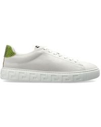 Versace - Low-Top Sneakers With Silk And Nylon Upper - Lyst