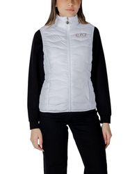 EA7 - White Polyester Sleveless Jacket - Lyst