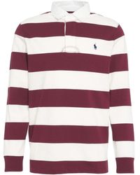 Polo Ralph Lauren - Horizontal Stripe Long Sleeve Polo With Classic Collar - Lyst