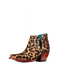 Ariat - Western Leather Haircalf Dixon Bootie - Lyst
