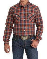Cinch - Modern Fit Snap Long Sleeve Western Shirt - Lyst