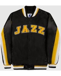 Starter - Utah Jazz Varsity Satin Full Snap Ace Jacket - Lyst