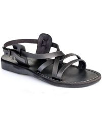 Jerusalem Sandals - Tzippora Leather Strappy Slingback Sandal - Lyst