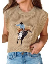 1 the Woman - Jackson Hole Knit Sweater Vest - Lyst