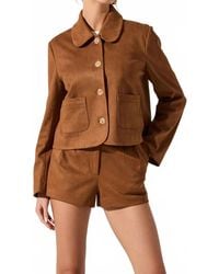 Astr - Jude Faux Suede Jacket - Lyst