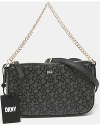 DKNY - Signature Coated Canvas And Leather Bryant Park Crossbody Bag - Lyst