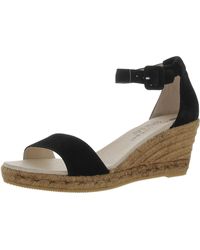 Eric Michael - Leather Ankle Strap Wedge Sandals - Lyst