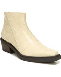 Franco Sarto - Fina Faux Leather Square Toe Ankle Boots - Lyst