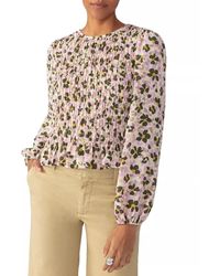 Sanctuary - Get Together Top Foliage Floral Smocked Blouse Frog128 - Lyst