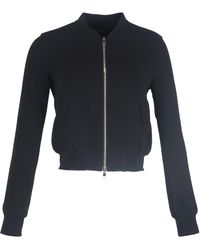 Theory - Crepe Bomber Jacket - Lyst