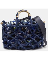 Chanel - Color Cotton Rope Large Shopper Tote - Lyst