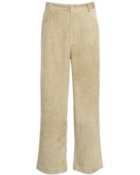 Roberto Collina - Wide-Leg Corduroy Trousers With Silhouette - Lyst