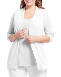 NIC+ZOE - Lightweight Long Linen-Blend Cardigan - Lyst