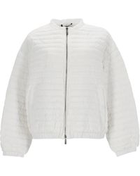 Moorer - Quilted Lightweight Jacket With Horizontal Stitch Design - Lyst