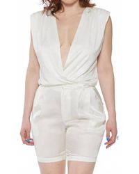Circular Path - Sleeveless Wrap Bodysuit - Lyst