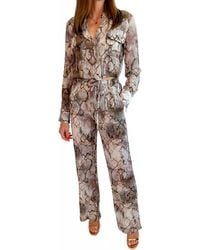 Karina Grimaldi - Snake Willow Print Pants - Lyst