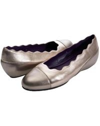 Vaneli - Picot Ballet Flat Metallic Round Toe Slip On Htat1742 - Lyst