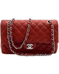 Chanel - Double Flap Leather Shoulder Bag (pre-owned) - Lyst