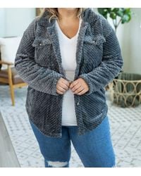 Michelle Mae - Fleece Shacket - Lyst