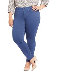 NYDJ - Plus Sheri Slim Mid-rise Stretch Straight Leg Jeans - Lyst