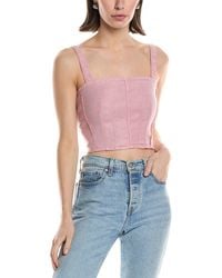 Hudson Jeans - Corset Linen-Blend Top - Lyst