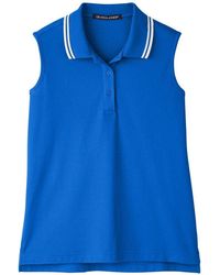 Devon & Jones - Crownlux Performanceplaited Tipped Sleeveless Polo - Lyst