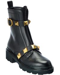 black studded ankle boots