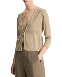 Vince - Wool-Blend Ribbed Cardigan - Lyst