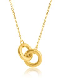 MAX + STONE - 14k Gold Linked Circle Necklace - Lyst