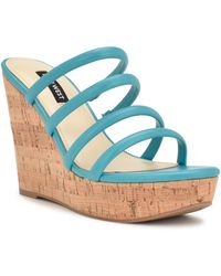 Nine West - Haloway3 Laceless Made Wedge Sandals - Lyst