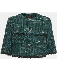 Maje - Tweed Metallic Vizeldo Cropped Jacket - Lyst