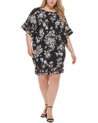 Jessica Howard - Plus Floral Blouson Cocktail And Party Dress - Lyst