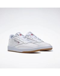 Reebok - Club C 85 Bs7686 /light Gray/gum Leather Sneaker Shoes Fnk483 - Lyst