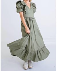 Karlie - Ruffle Puff Sleeve Maxi Dress - Lyst