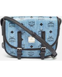 MCM - Visetos Coated Canvas And Leather Crossbody Bag - Lyst