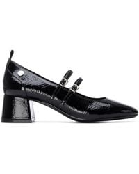 Xti - Block Heel Pointy Toe Pumps By - Lyst