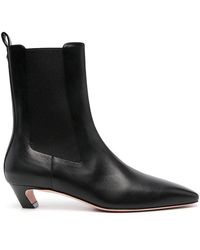 Bally - Pointed-Toe Slip-On Leather Ankle Boots - Lyst