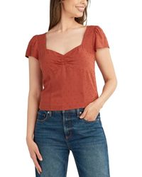 Bcx - Blouse Top Juniors Brandy Clip Dot Bodice Sweetheart Neck Pall455 - Lyst