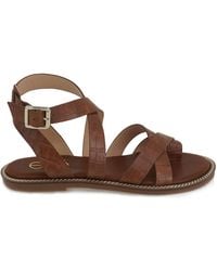 Exe' - Alexia-100 Flat Strappy Sandal - Lyst