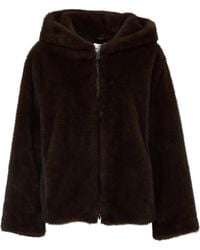 P.A.R.O.S.H. - Short Hooded Drawstring Faux-Fur Jacket - Lyst