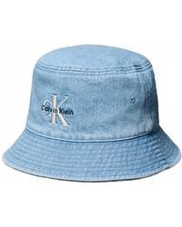 Calvin Klein - Denim Signature Logo Bucket Hat - Lyst